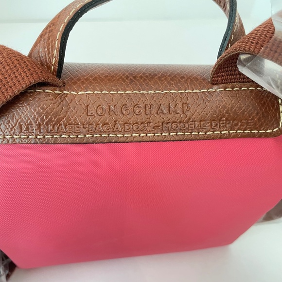 Longchamp Le Pliage Nylon Backpack FLOWER PINK New - Picture 12 of 14